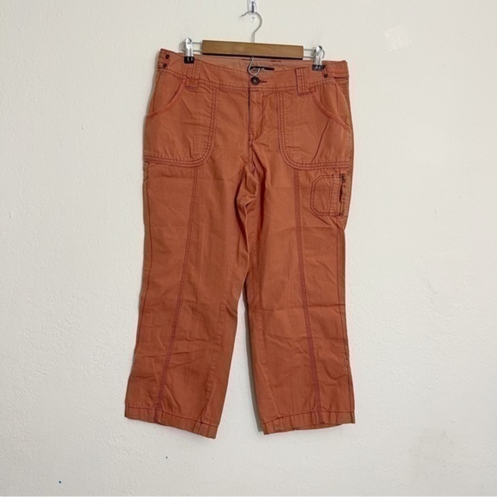 Eddie Bauer Blakely Fit Outdoor Hiking Pants Women Size 6 Color Orange Pockets